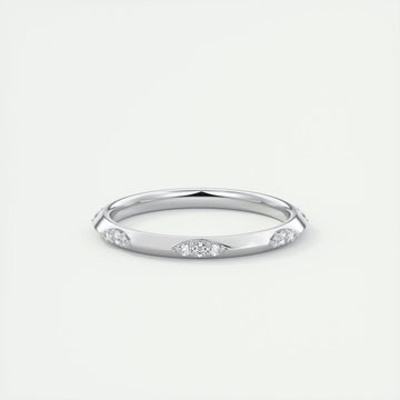 2.0mm Round Cut EF- VVS Diamond Lab Grown Wedding Band