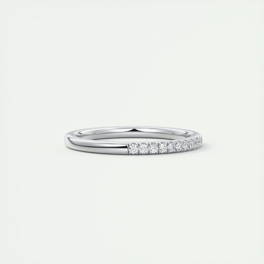 1.8mm Round EF- VVS Lab Grown Diamond Half Eternity Wedding Band