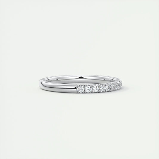 2.0mm Round EF- VVS Lab Grown Diamond Half Eternity Wedding Band