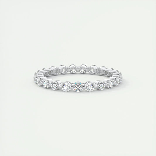1.80mm Round EF- VVS Lab Grown Diamond Full Eternity Bubble Wedding Band