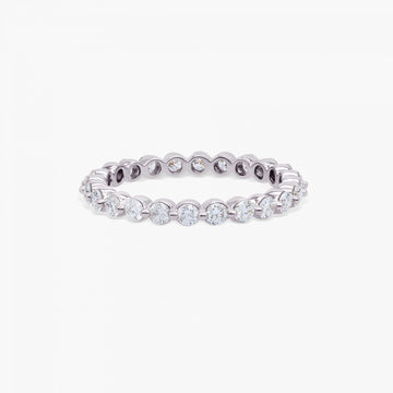 1.8mm Bezel Round EF- VVS Lab Grown Diamond Full Eternity Wedding Band