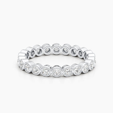 2.0mm Round Stones Full Eternity Lab Grown Diamond Wedding Band