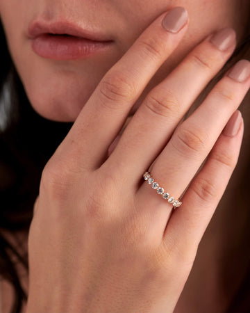2.5mm Round EF- VVS Lab Grown Diamond Full Eternity Wedding Band