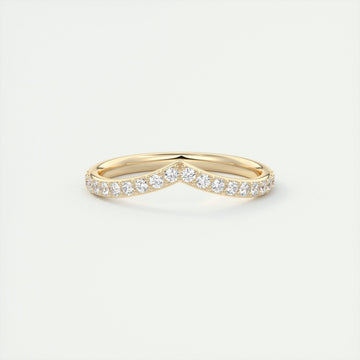 0.80CT Round Curved Full Eternity Unique Wedding Band