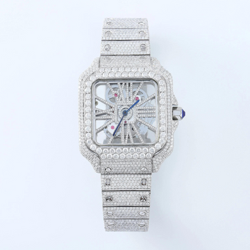 WATCH, BUST DOWN ,MOISSANITE DIAMOND WATCH