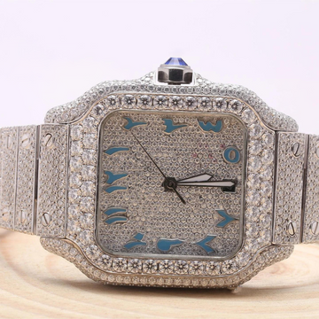 FULL DIAMOND ICY WATCH, BLING BLING ICED OUT WATCH, HIP HOP WATCH