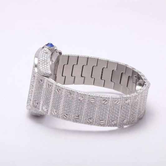 FULL DIAMOND ICY WATCH, BLING BLING ICED OUT WATCH, HIP HOP WATCH