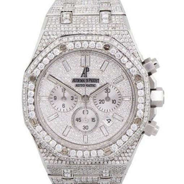 Full Iced Out VVS Diamond Men Watch, Stainless Steel All Chronograph Working 42mm Men Watch