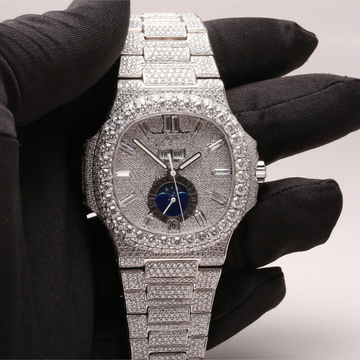 LUXURY WATCH IN REAL VVS MOISSANITE DIAMOND, AUTOMATIC WATCH
