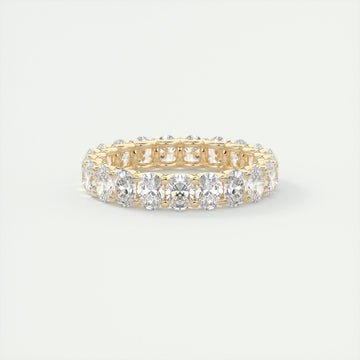 4.0CT Oval Cut Moissanite Full Eternity Prong Unique Wedding Band