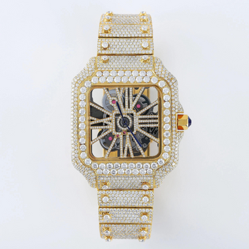 MOISSANITE ICED OUT WATCH LUXURY ANALOG WATCH