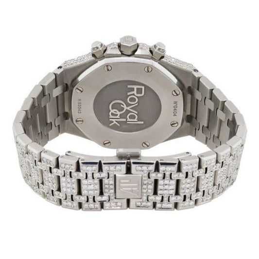 Full Iced Out VVS Diamond Men Watch, Stainless Steel All Chronograph Working 42mm Men Watch