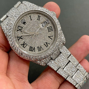 VVS Full Ice Out Studded White Moissanite Diamond Watch