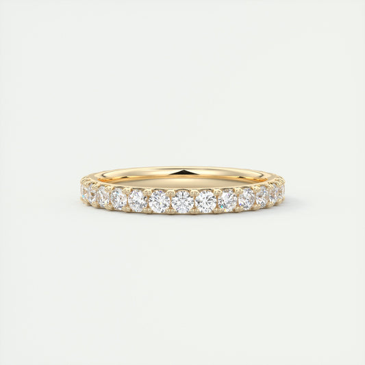 1.65CT Round Brilliant Cut Moissanite Full Eternity Wedding Band
