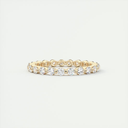 1.40CT Round Cut Moissanite Full Eternity Prong Wedding Band