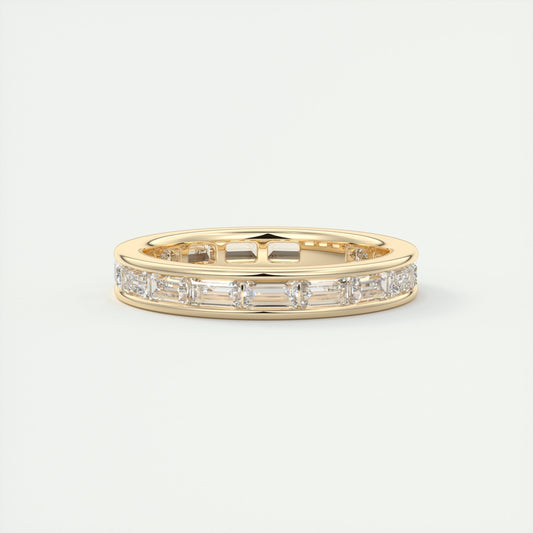 2.50CT Baguette Cut Moissanite Full Eternity Wedding Band