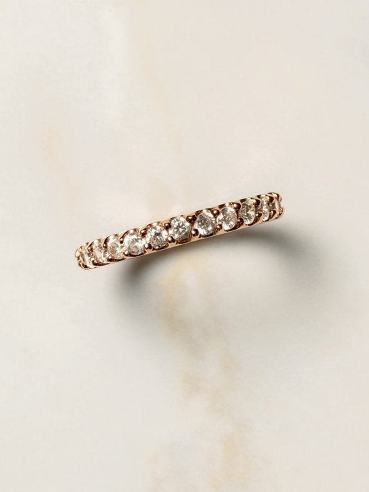 2.0 | 2.5 | 3.0 MM Round Brilliant Cut Moissanite Full Eternity Wedding Band