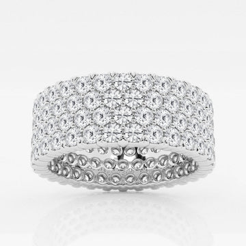 Round F-VS2 Lab Grown Diamond Multi-Row Eternity Wedding Band