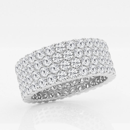 Round F-VS2 Lab Grown Diamond Multi-Row Eternity Wedding Band