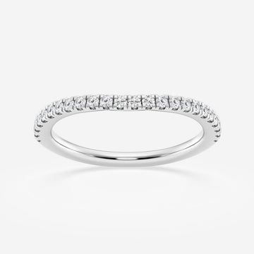 Round F-VS2 Lab Grown Diamond Wedding Band in White Gold