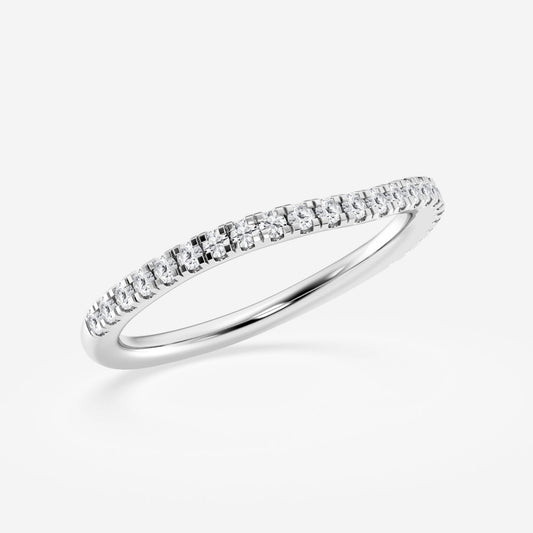Round F-VS2 Lab Grown Diamond Wedding Band in White Gold