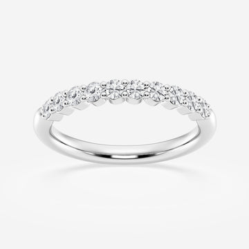 Round F-VS2 Lab Grown Diamond Prong Set Wedding Band