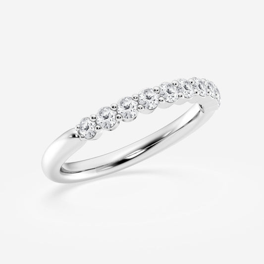 Round F-VS2 Lab Grown Diamond Prong Set Wedding Band
