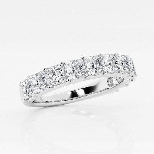Princess F-VS2 Lab Grown Diamond Wedding Band in White Gold