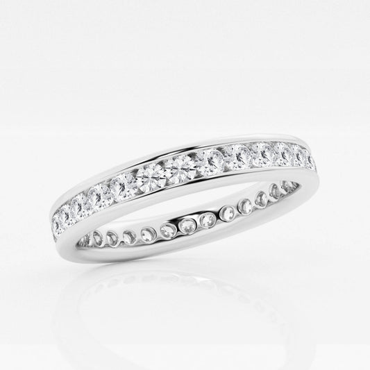 Round F-VS2 Lab Grown Diamond Channel Set Wedding Band