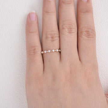 0.20CTW Round Brilliant Cut Two Prong Perfect Wedding Band