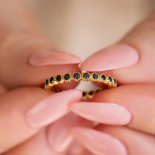 0.8 CTW  Round | Brilliant Cut Moissanite Bezel Halo Unique Wedding Band