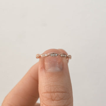 0.33ct Round Cut Moissanite Diamond Full Eternity Wedding Band