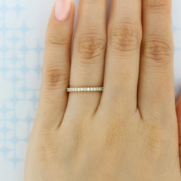 Round Brilliant Cut Full Eternity Wedding Band