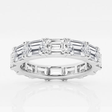 Emerald F-VS2 Lab Grown Diamond East-West Full Eternity Wedding Band