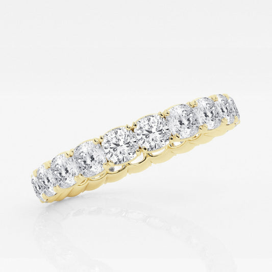 3.2mm Cushion F-VS2 Lab Grown Diamond Full Eternity Wedding Band