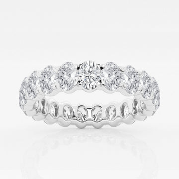 Oval F-VS2 Lab Grown Diamond Full Eternity Wedding Band in Solid Gold