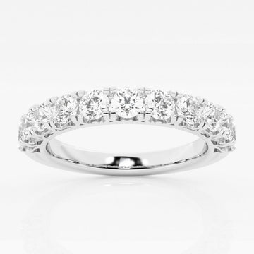 Round F-VS2 Lab Grown Diamond Floating Eleven-Stone Wedding Band