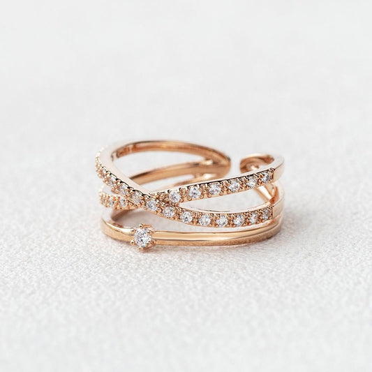 0.35CT Round Brilliant Cut Flexible Gift Wedding Band for Her