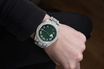 Datejust Presidential VVS Diamond  Green 41mm Dial White Gold Plated Stainless Steel Men Watch