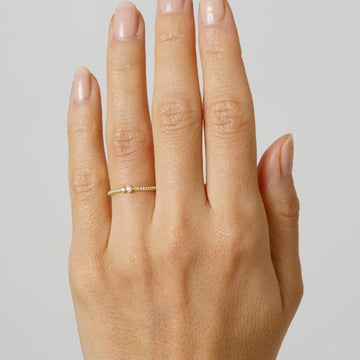 0.4CTW  Round Cut Moissanite Halo Unique Wedding Band