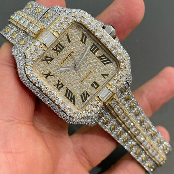 VVS Moissanite Diamond, Cartier Automatic Watch