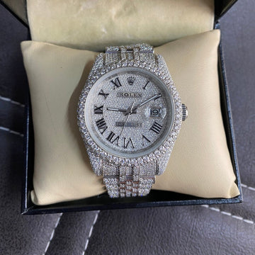 Iced Out Moissanite Diamond Watch